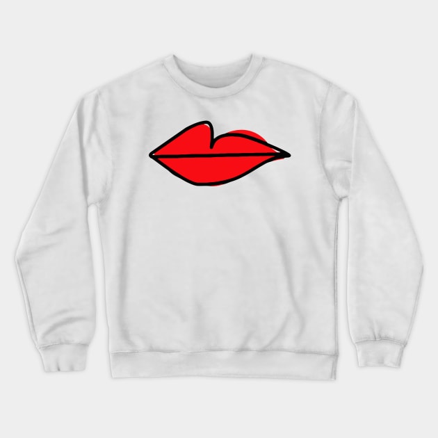 Red Lips As Seen On Villanelle Crewneck Sweatshirt by alexanderkansas